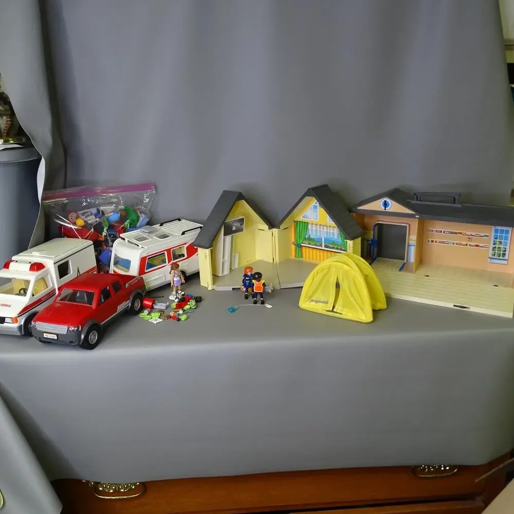 Playmobil Lot Ambulance Camper Trailer Pickup School House House Tent Accessory